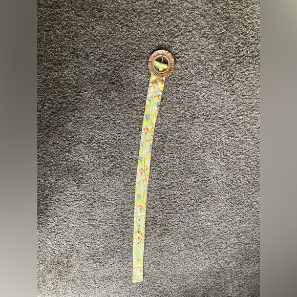 Sam Edelman Lemon Floral Cotton Maxi Dress Belted NWT Size L - Picture 14 of 15